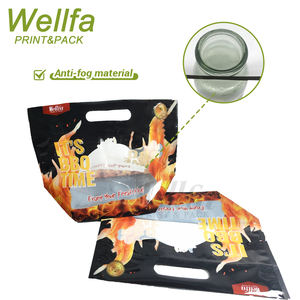 Embalaje de pollo asado laminado con logotipo personalizado con cierre hermético y asa para bolsas de pollo asado de plástico antivaho a la parrilla - Product Image 2
