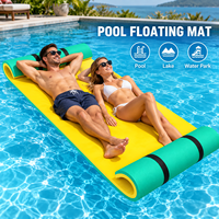 Vente en gros de tapis flottants en mousse EPE, radeau pour piscine, alternative gonflable aux flotteurs de piscine, île flottante enroulable pour adultes