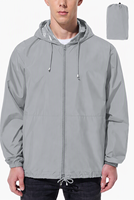 Veste bomber imperméable pour homme UIQUR |   Style sportif, 100% polyester, design léger et pliable pour la randonnée et le cyclisme