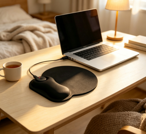 Tapis de souris chauffant USB, surface en tissu, film chauffant en graphène avec base en caoutchouc antidérapante pour la maison, le bureau, les jeux, l'ordinateur portable, la table - Product Image 5