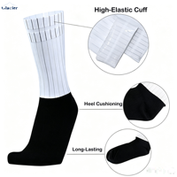 Chaussettes de cyclisme Glacier Elite personnalisées pour hommes, chaussettes de sport athlétiques respirantes en tricot, chaussettes de course en plein air pour vélo