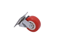MW Caster Wholesale roulette de meuble de couleur rouge pour travaux légers roulettes pivotantes en pvc de 2 pouces
