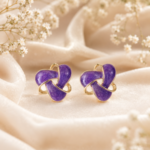 Orecchini a Perno Geometrici Triangolari Vintage per Donne, Stile Smaltato, Eleganti Gioielli per Orecchie alla Moda - Product Image 1