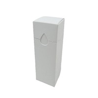 Caja de Aceite Esencial Cosmético Minimalista de Lujo, Bandeja Plegable de Papel Blanco con Logotipo Personalizado, Embalaje Telescópico Impreso en Cuatro Colores