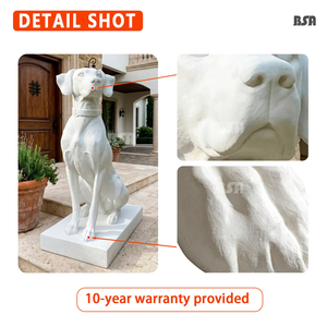 Statue de <span class=keywords><strong>chien</strong></span> grandeur nature en marbre naturel, sculpture animale en marbre, statue de <span class=keywords><strong>chien</strong></span> en marbre <span class=keywords><strong>pour</strong></span> la décoration de cour et de jardin en extérieur - Product Image 3
