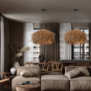 Lampadari e Lanterne Personalizzate in Rattan, <span class=keywords><strong>Lampadario</strong></span> in Bambù per Sala da Pranzo, <span class=keywords><strong>Paralume</strong></span> in Rattan Stile Giapponese - Product Image 3