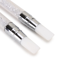 Stylo de Nail Art en Silicone à Double Tête 5 Couleurs pour Sculpture Liquide, Poudre Pailletée et Pointillage DIY