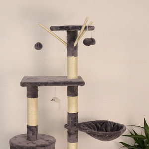 Relepet Rl2068 Goedkope Luxe Moderne Natuur Sisal Grote Kat Krabben Toren Frame Hout Kat Boomhut
