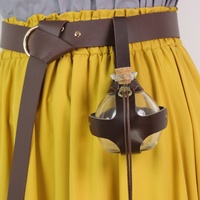 Porte-bouteille en cuir médiéval vintage pour foire de la Renaissance, LARP et cosplay, flacon à potion