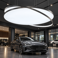 Boîte à lumière LED suspendue pour poste de travail automobile, idéale pour les salons de beauté automobile et l'éclairage de plafond de garage