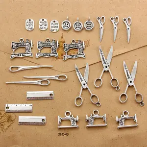 Mixed Alloy Charms Antique Silver Scissors Pendants Jewelry Findings For DIY Handmade Jewelry Making