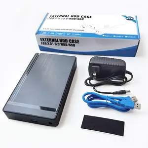 공장 도매 가격 플라스틱 소재 3.5 인치 SATA 직렬 데스크탑 노트북 하드 디스크 USB3.0 도구 무료 외부 모바일 하드 d