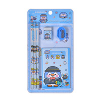 Ensemble de papeterie pour enfants de 6 pièces, kit de crayons sur le thème des dessins animés, rentrée scolaire, pour les élèves du primaire, fabriqué en Chine, vente en gros