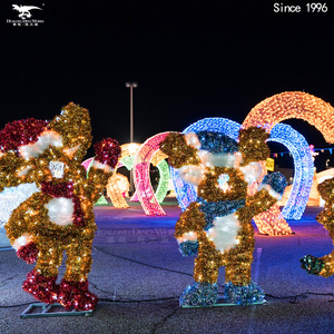 Tùy Chỉnh Thiết Kế Đường Phố Kỳ Nghỉ Đèn Ngoài Trời LED Giáng Sinh Trang Trí 3D Sáng Tuần Lộc Điêu Khắc Ánh Sáng LED Motif Ánh Sáng - Product Image 2