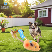Souris à Induction Électrique Simulation Pet Interactive & Movement Toys Little Bunny Plush Self-Hi Relieving Pet Interactive Toys