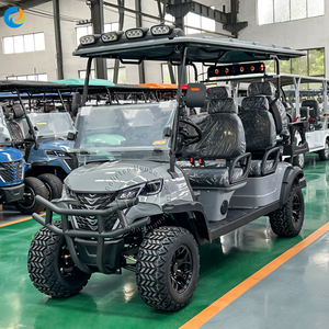 Robetaa - Carro de Golf Eléctrico de 6 Plazas en Oferta, para Transporte en Hoteles, Estilo Todoterreno Elevado, Buggy de Golf para 6 Personas - Product Image 1
