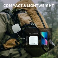 WARSUN Lampe de camping extérieure rechargeable portable Lanterne d'ambiance à LED solaire à ultra-longue durée IP65 Dimmable 6000K