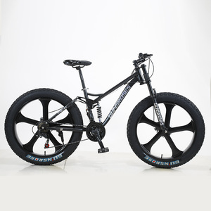 Pedale ordinario in acciaio 4.0 grande pneumatico Downhill Mountain Bike adulto fuoristrada da <span class=keywords><strong>uomo</strong></span> da donna freno a disco a 21 velocità - Product Image 1