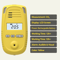 Mini moniteur de CO2 portable avec alarme sonore et lumineuse, détecteur de CO2 NDIR, mesureur de dioxyde de carbone pour la sécurité