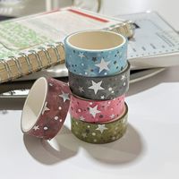 Ruban adhésif Washi argenté estampé à chaud style Instagram, ultra-brillant, pour Bullet Journaling, collages DIY et décorations à pois