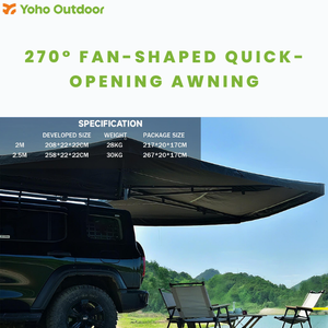 Camper furgone camion caravan retrattile lato 270 gradi <span class=keywords><strong>tenda</strong></span> da sole 4x4 fuoristrada tende da sole 4x4 - Product Image 2