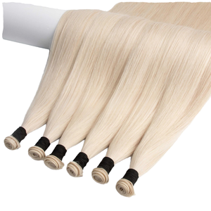 2025 gros génie trame de cheveux Cabello Humano naturel humain brut <span class=keywords><strong>blond</strong></span> Double dessiné génie trame russe Extensions de cheveux naturels - Product Image 6