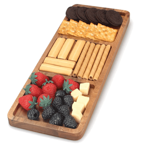 Plateau de présentation de fromages en bois moderne assiette à <span class=keywords><strong>brunch</strong></span> sculptée et plateau de service de fruits pour le salon en gros - Product Image 1