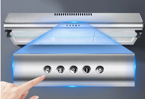Campana Extractora Eléctrica Bajo Mueble para Cocina, <span class=keywords><strong>Extractor</strong></span> de Acero Inoxidable <span class=keywords><strong>Integrado</strong></span> con Interruptor de Botón - Product Image 5