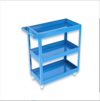 Vente chaude de haute qualité Durable en acier à faible quantité minimale de commande outil d'atelier mobile chariots à main à 3 niveaux