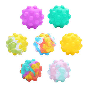 Vente en gros anti-stress silicone <span class=keywords><strong>3d</strong></span> <span class=keywords><strong>pop</strong></span> bulles balle jouets à presser doigt formation sensorielle balle fidgets jouet - Product Image 1