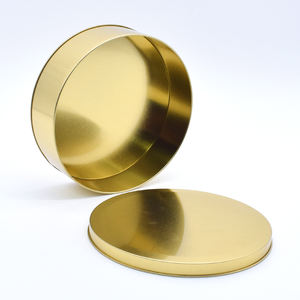 Caja de Metal vacía redonda en relieve personalizada de fábrica OEM ODM fechas Baklava pastel galleta postre lata de grado alimenticio embalaje de regalo - Product Image 3