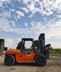 <b>Used</b> Heli TCM Diesel Forklift Truck Lifting Equipment 10 Ton Japanese Isuzu Cummins Engine 1500mm Fork Length 200mm Fork Width - Product Image 2