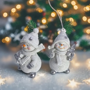 Christmas Snowman Resin Ornament a Perfect Choice for Home Decoration - Product Image 5