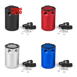 Universal Baffled 2-Port penangkap minyak kaleng Air-Oil Separator menangkap tangki Reservoir - Product Image 1