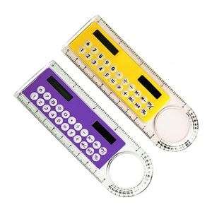 Papelería Creativa al por Mayor, Mini Calculadora Solar Multifuncional para Estudiantes, 10 cm, 3 en 1, Regla - Product Image 6