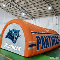 Tente tunnel gonflable géante pour casque de hockey, football et soccer, idéale pour événements sportifs commerciaux - Vente chaude