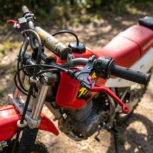 Ensemble de leviers de frein et d'embrayage usinés CNC robustes avec interrupteur de klaxon pour moto tout-terrain <span class=keywords><strong>Honda</strong></span> XR250/400 CRM250R/AR - Product Image 4