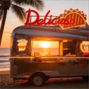 Chariot de café Jamaican Blue Mountain avec bar à expresso et four à galettes de bœuf pour galettes de viande épicées, pain au <span class=keywords><strong>coco</strong></span> et mousse d'Irlande - Product Image 2