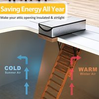 Couverture d'escalier isolante pour trappe d'accès au grenier en aluminium, isolant pour grenier et mur