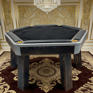 Table de <span class=keywords><strong>poker</strong></span> de casino de haute qualité pour 10 joueurs avec rail rembourré, porte-gobelets et tapis personnalisé pour salle de jeux - Product Image 3