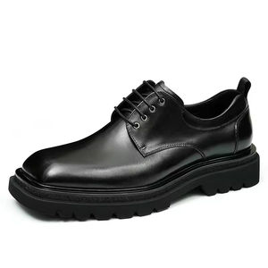 Luxury Men's Genuine Leather Business Formal <b>Shoes</b> Lace <b>Non</b> <b>Slip</b> Breathable Waterproof Lightweight Office Meeting Wedding Dress - Product Image 5