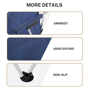 Складной туристический стул HOMFUL с новой конструкцией, легкий, с удобными подлокотниками - Product Image 5