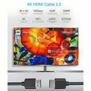 Cable HDMI 4K 2.0b <span class=keywords><strong>de</strong></span> 18 Gbps <span class=keywords><strong>de</strong></span> Alta Velocidad, Cable HDMI Ultra HD 4K60Hz 1080P HDR HDCP 2.2 ARC con Moldeado <span class=keywords><strong>de</strong></span> TPE y PVC para TV, PS4, Laptop - Product Image 3