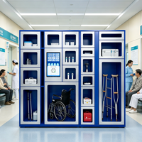 Armoire de location d'articles pour les communautés résidentielles, Kiosque de location intelligent sans personnel