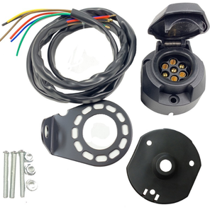 Kit électrique 12V 7 conducteurs 7 broches Câble de <span class=keywords><strong>remorque</strong></span> universel Barre de remorquage avec jeu de vis de protection Assemblage - Product Image 6