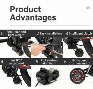ชุดแปลงจักรยานไฟฟ้า 350w พร้อมแบตเตอรี่ความจุ 5.2/<span class=keywords><strong>9.0</strong></span>/13.5Ah ระยะทาง 25/55/70 กม. ชุดมอเตอร์ DIY สำหรับจักรยานไฟฟ้า ระบบขับเคลื่อนกลาง - Product Image 6