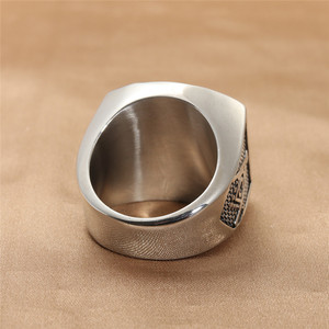 Yunnique Freemason <b>Ring</b> Men's Silver Shield Shape Geometric Design Gift Jewelry Made in Dongguan 21005 - Product Image 3