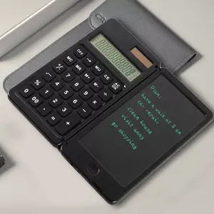 Calculadora plegable Dígitos Bloc de notas Calculadora científica con tableta de escritura LCD electrónica Bloc de notas