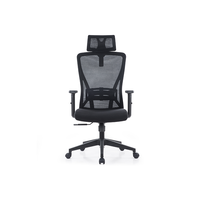 Chaise de bureau ergonomique professionnelle pivotante à dossier haut en maille noire au design moderne, chaise de bureau exécutive, sillas de oficina, chaise de bureau pour ordinateur