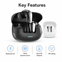 Auriculares Inalámbricos OEM ODM 6.0 ANC con Cancelación de Ruido, Auriculares Intrauditivos TWS para Venta al por Mayor